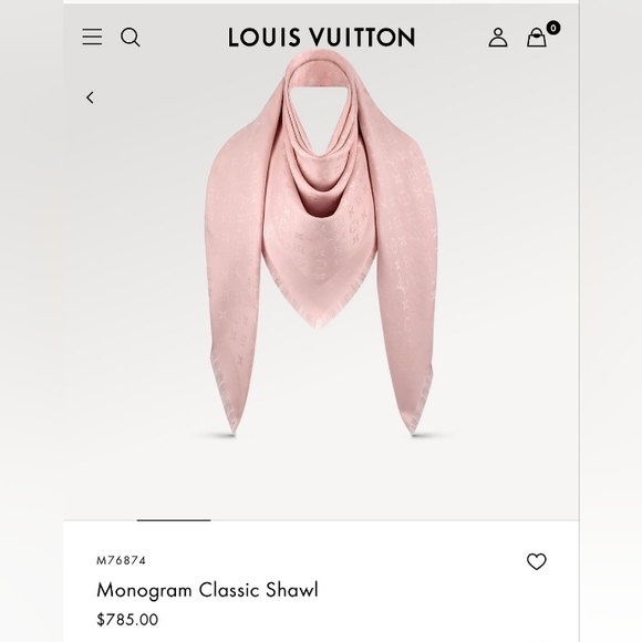 NWT LOUIS VUITTON Monogram Denim Classic Shawl Rose - Picture 5 of 9